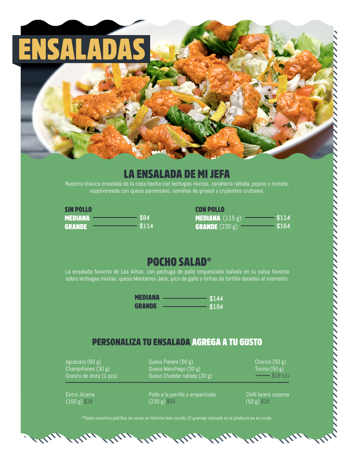 LAS ALITAS MENÚ PUEBLA