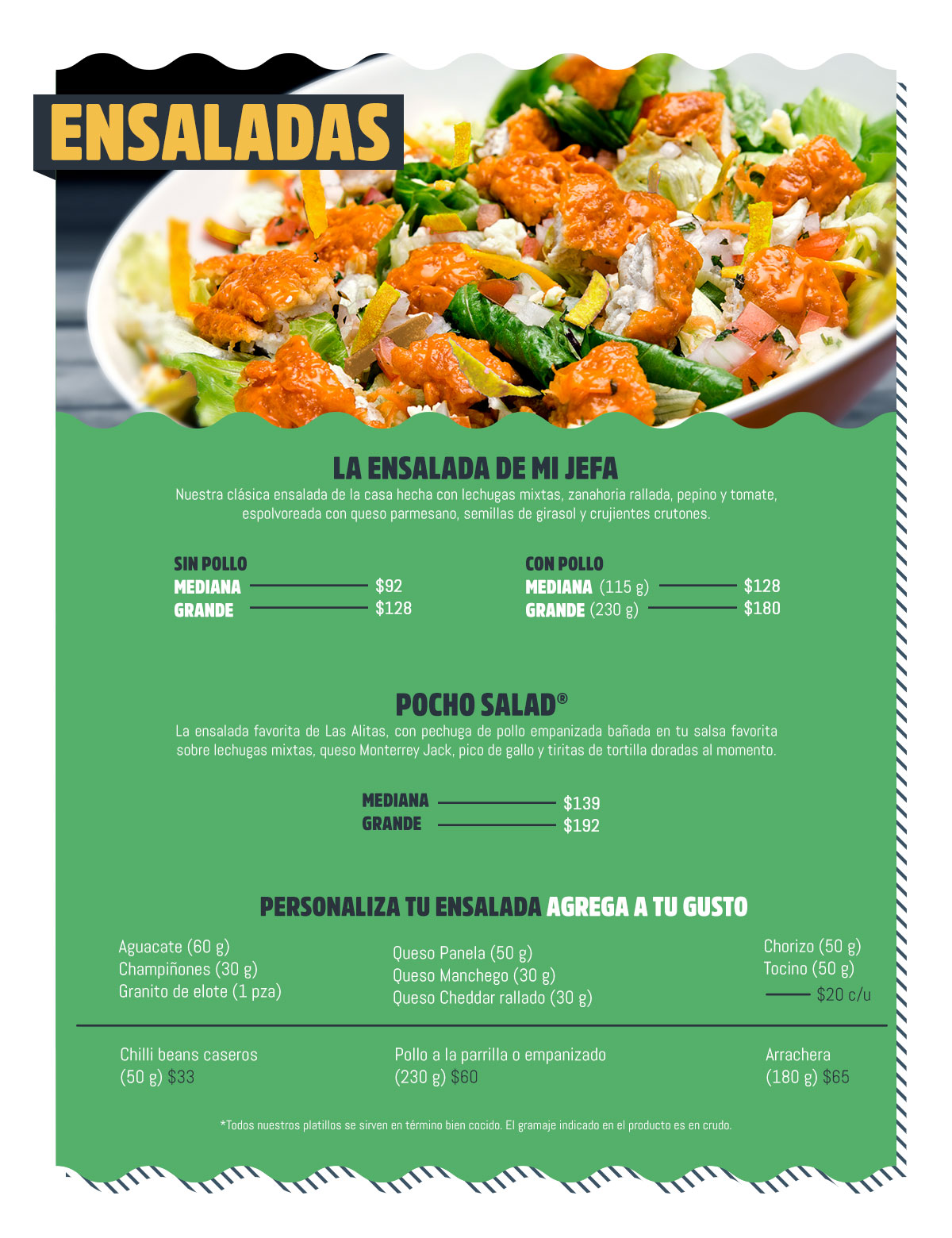 LAS ALITAS MENÚ MÉRIDA